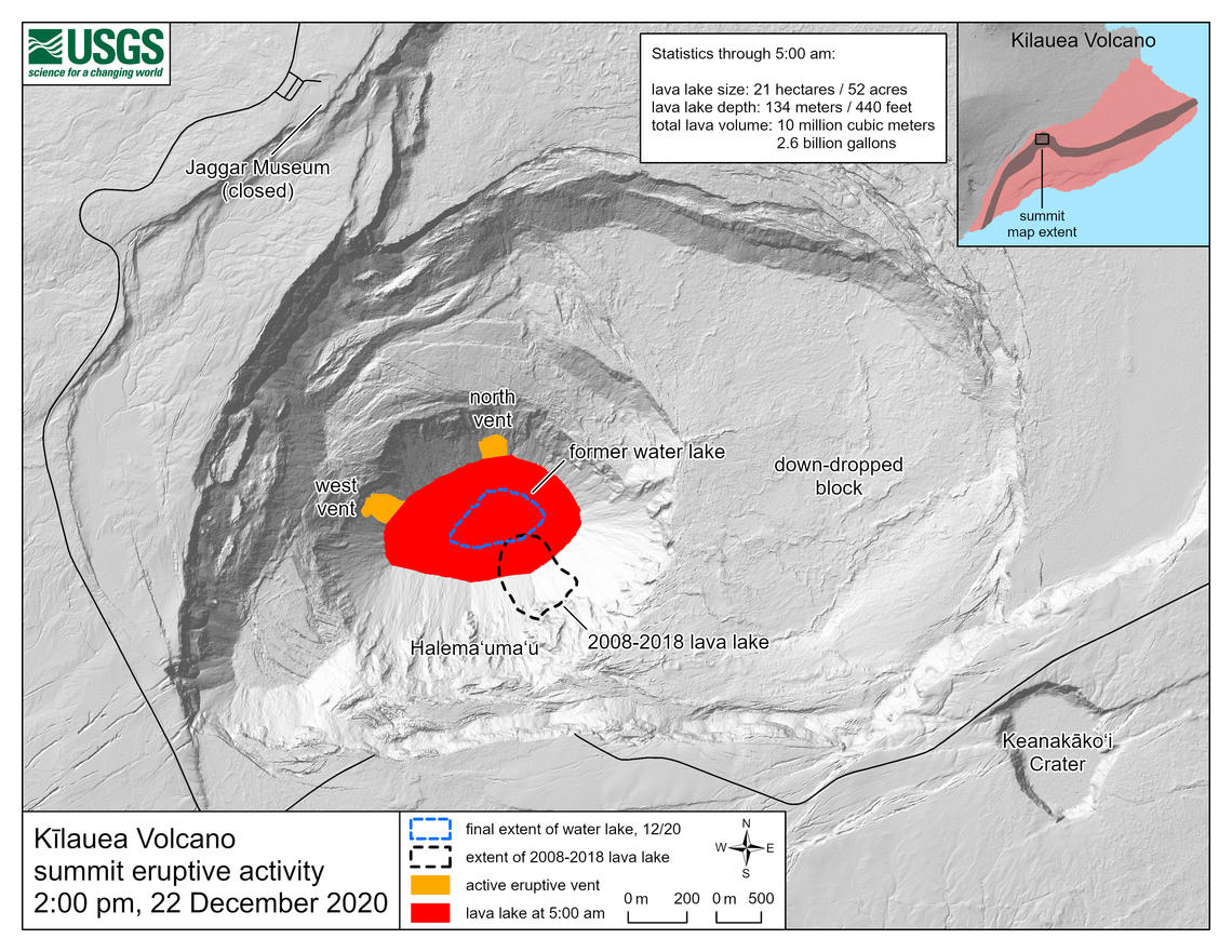 USGS Creates Kīlauea Summit Eruption Reference Map Hawaii News and